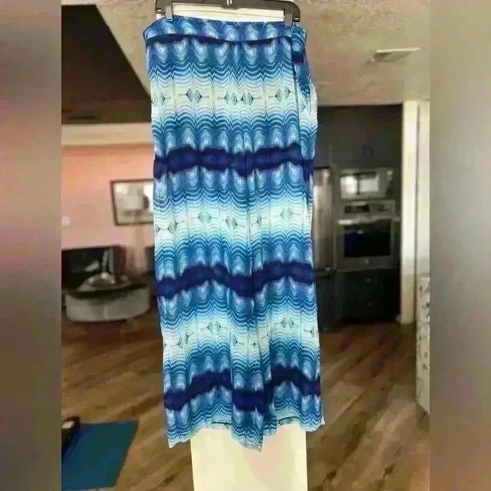 bisou bisou blue chiffon tie dye set sz XL - Picture 7 of 10